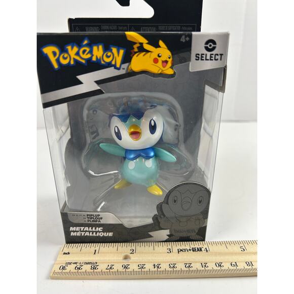Pokémon Select Metallic Piplup Series 2 Battle Figure NEW IN BOX Jazwares - Picture 8 of 9